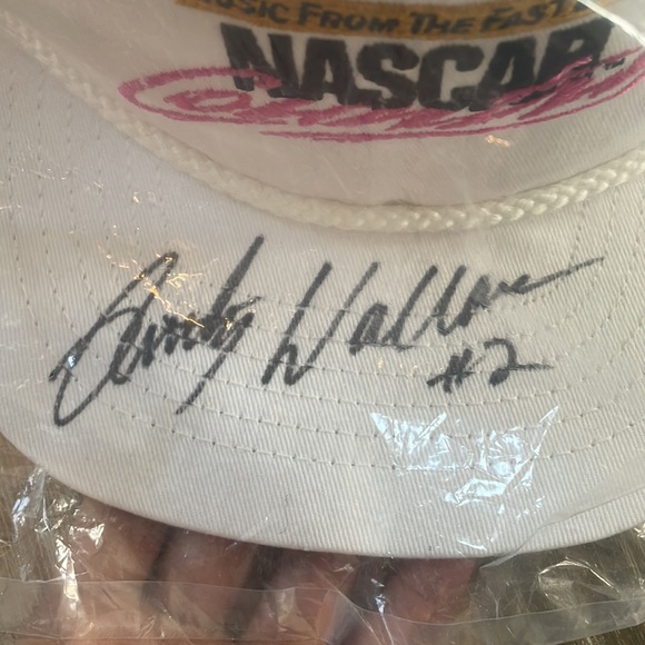 Signed NASCAR legend Rusty Wallace music from fast lane country hat never - Picture 4 of 4
